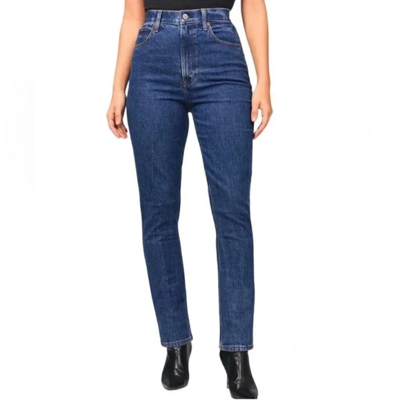 Abercrombie & Fitch Ultra High Rise 90s Slim Straight Jeans women’s size 32/14 - Picture 1 of 6